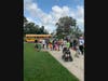 Students and families arrived at Bowling Green Elementary School in the East Meadow School District for the first day of school on Sept. 8. 