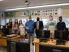 Superintendent of Schools Dr. Kenneth A. Card Jr. visited Samuel Joseph’s multimedia class at East Meadow High School during their first day of school on Sept. 8. 