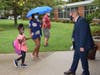 Assistant Superintendent for Curriculum and Instruction Dr. Dave Casamento welcomed students to Bowling Green Elementary School in the East Meadow School District on their first day of in-person instruction on Sept. 10. 