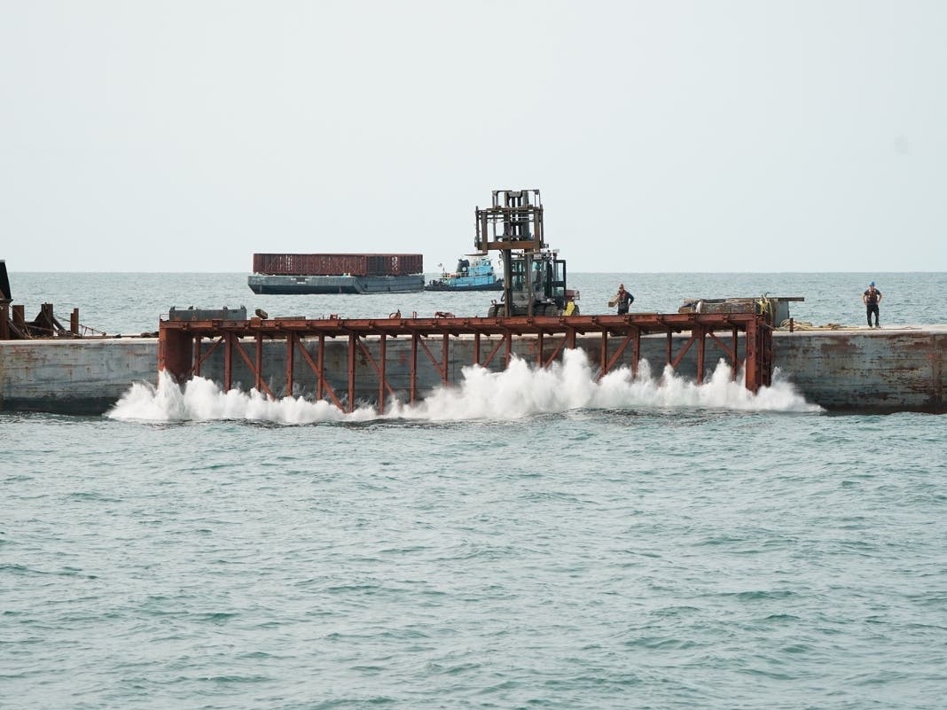 The first of 16 cleaned railroad cars was dropped into the waters to expand the Hempstead Reef, which is located 3.3 nautical miles south of Jones Beach.