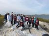 Members of the Mepham LEO Club participated in a beach cleanup over Columbus Day weekend.