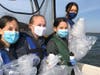 Members of the Mepham LEO Club participated in a beach cleanup over Columbus Day weekend.