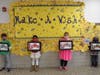 Lockhart Elementary School hosted its 32nd annual fundraiser for the Make-A-Wish Foundation. Students held up inspirational words for a virtual assembly.