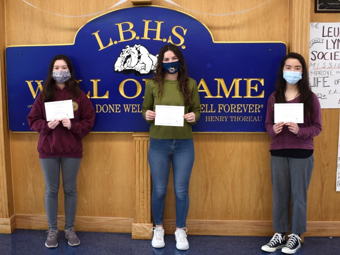 Maya Arengo, left, Tyler Collinson, Uma Arengo.