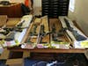 Some of the 38 weapons that authorities said they seized from the ring.