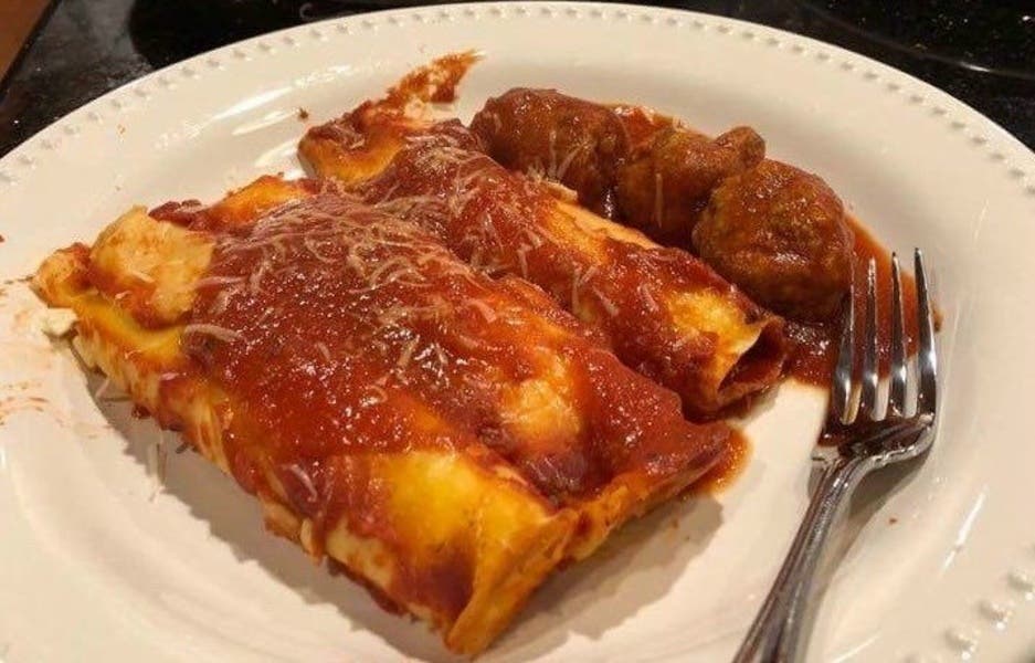 Ricotta Crespelli with Neapolitan Meatballs Ricotta Crespelli with Neapolitan Meatballs