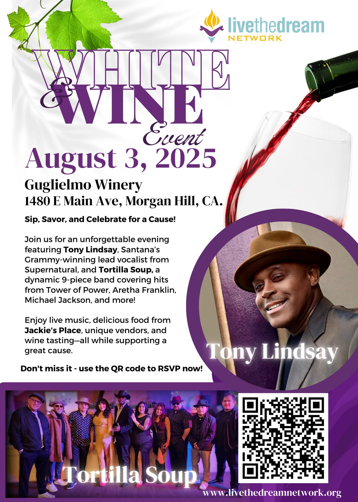 8th Annual Live the Dream Network, Inc White and Wine Event!