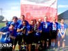 SEASPAR's Special Olympics Flag Football Team celebrate after a well earn win on September 14, 2019