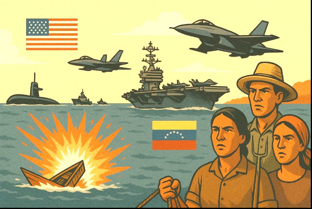 Stand with the Teaneck Peace and Justice Vigil to demand: NO WAR ON VENEZUELA! 