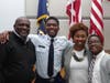 Cadet Airman First Class Dominic Kentish with his family at the Four Winds Ceremony.
