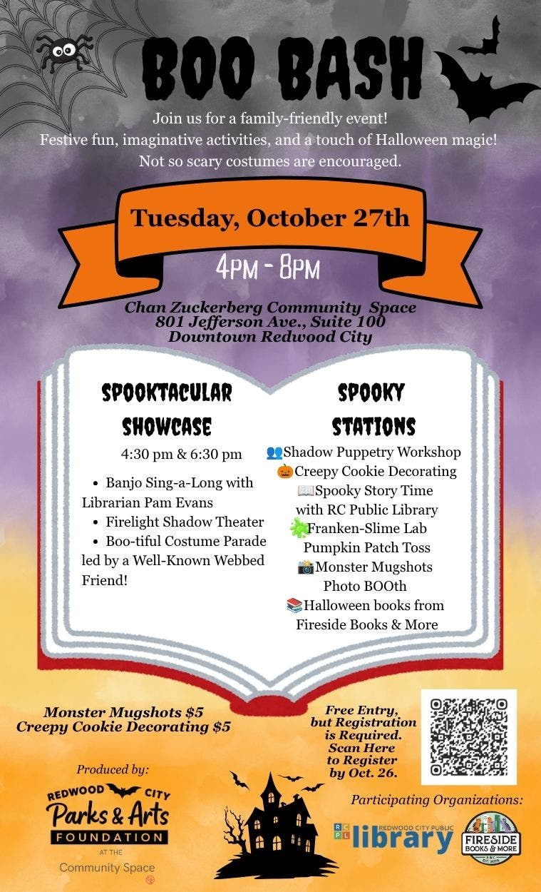 Boo Bash, Oct. 27 - a free family friendly Halloween event