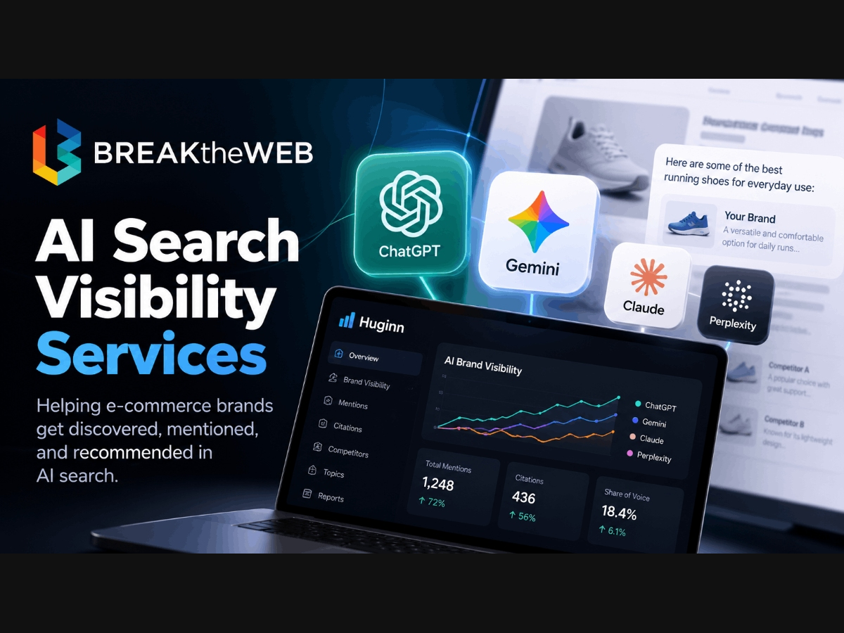 Break The Web launches AI search visibility services, powered by its proprietary Huginn platform.
