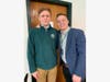 Jonathan Heiden (left), a junior at Northwest Catholic, pictured with his brother Christian. Jonathan also works for Lev