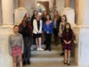 Students from Northwest Catholic at the Capitol (from left) Taina Rodriguez, Jesstina Hicks, Luciante Dulaire, Kateri Fi