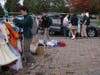 Northwest Catholic students load more than 100 costumes into Mrs. Sara Avery’s van. Seniors ran a costume collection throughout October and donated their loot to the Catholic Worker House in Hartford to be shared with children with need.