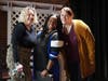 Alexander was active in theater when she was a student at Northwest Catholic. Pictured with Dramateurs Directors Kate Morran and Sara Avery.