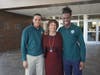 Northwest Catholic Seniors Brandon Drummond of Windsor and TeJandrio Bolton of Bloomfield with Judge Vanessa L. Bryant.