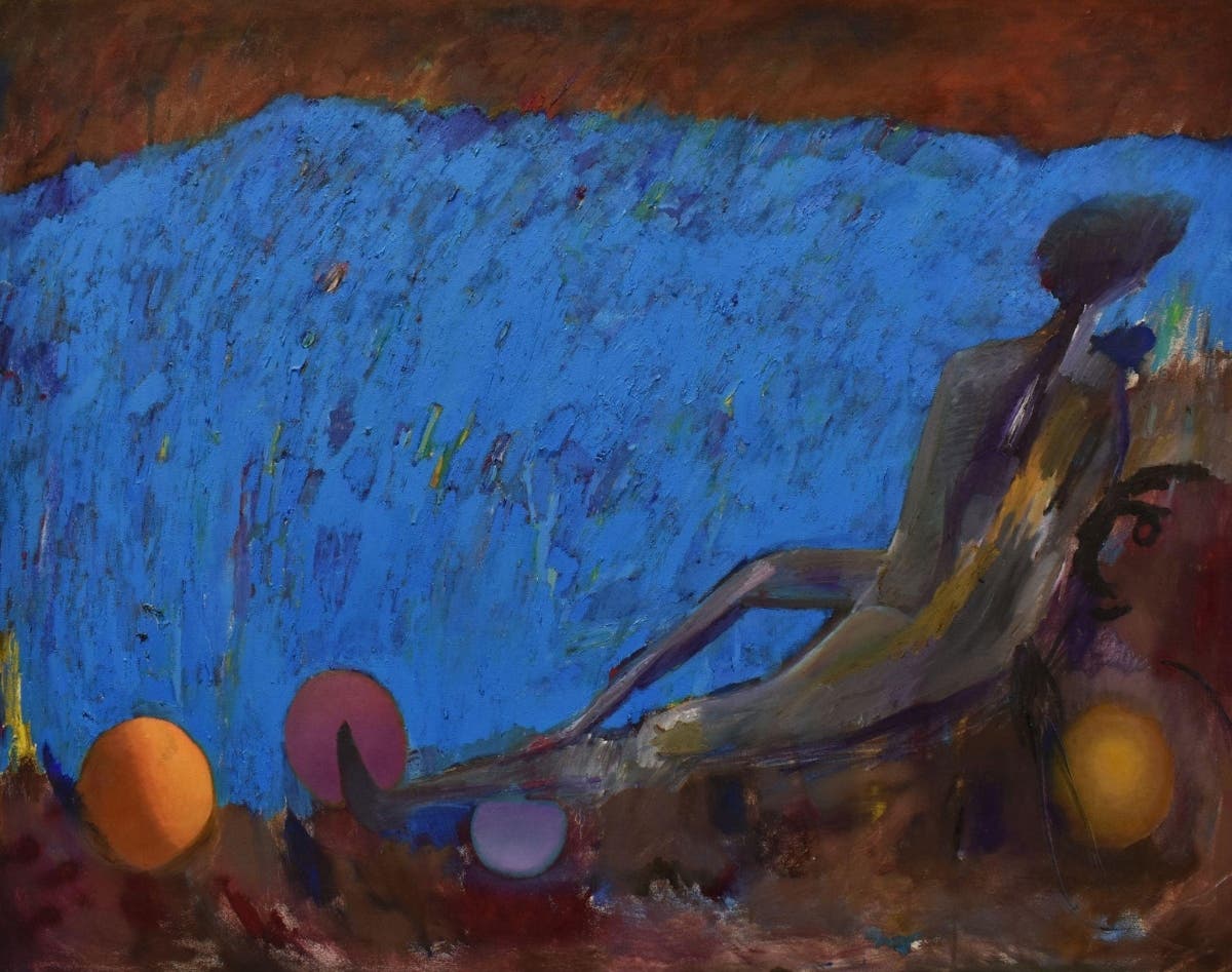 Lagoon, oil on canvas, 45 x 55 in, 2025