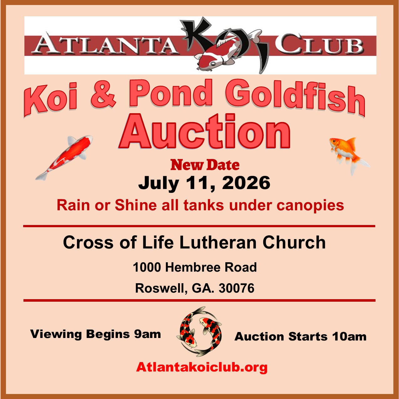 2026 Atlanta Koi and Pond Goldfish Auction