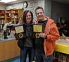 Justina Peters, principal at Muraski Elementary; Tim Zimmer, teacher at Muraski.