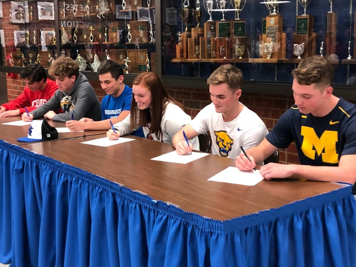 Six Solon High students signed letters of intent to play college sports this month. 