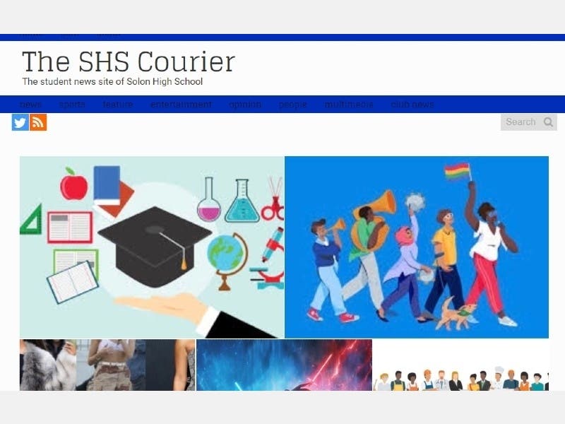 The SHS Courier, the student newspaper for Solon High, received 13 awards for its journalism. 