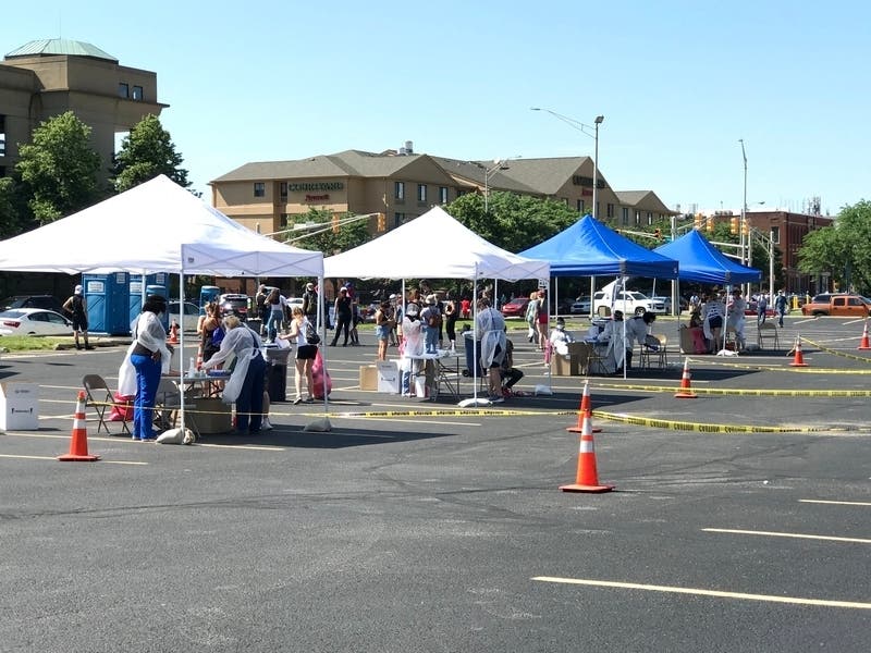 Pop-up testing sites are being held around Ohio as COVID-19 cases surge statewide. 