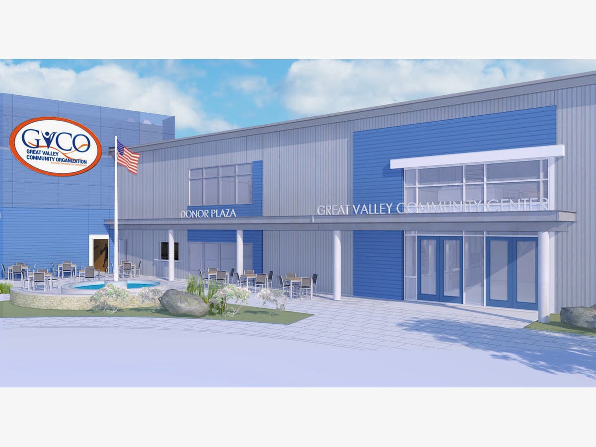 A rendering of the planned new community center.