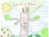 Local elementary students created posted for Newtown's Arbor Day Celebration.
