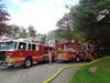 Crews battled an attic fire in Haverford Monday.