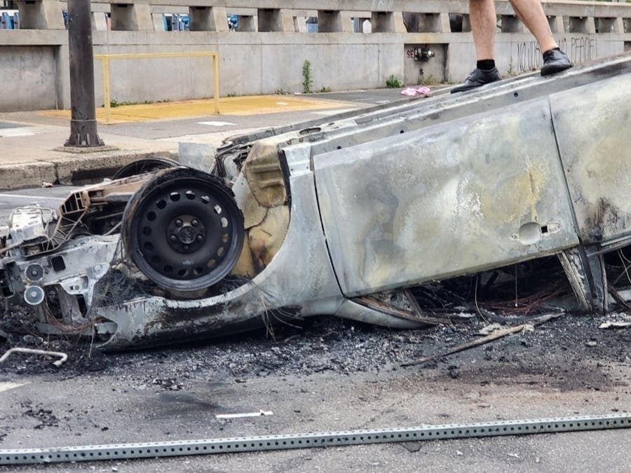 Police said nearly 430 people have been arrested in connection with the weekend's unrest.