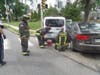 Two vehicles collided Monday afternoon on Lancaster Avenue.