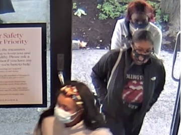 Police said the three people seen here are wanted in connection with two thefts from the Sephora store in Ardmore.