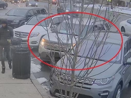 Radnor Police said the silver 2014 Ford Explorer circled in red here was involved in a Feb. 2 bank robbery in Wayne.