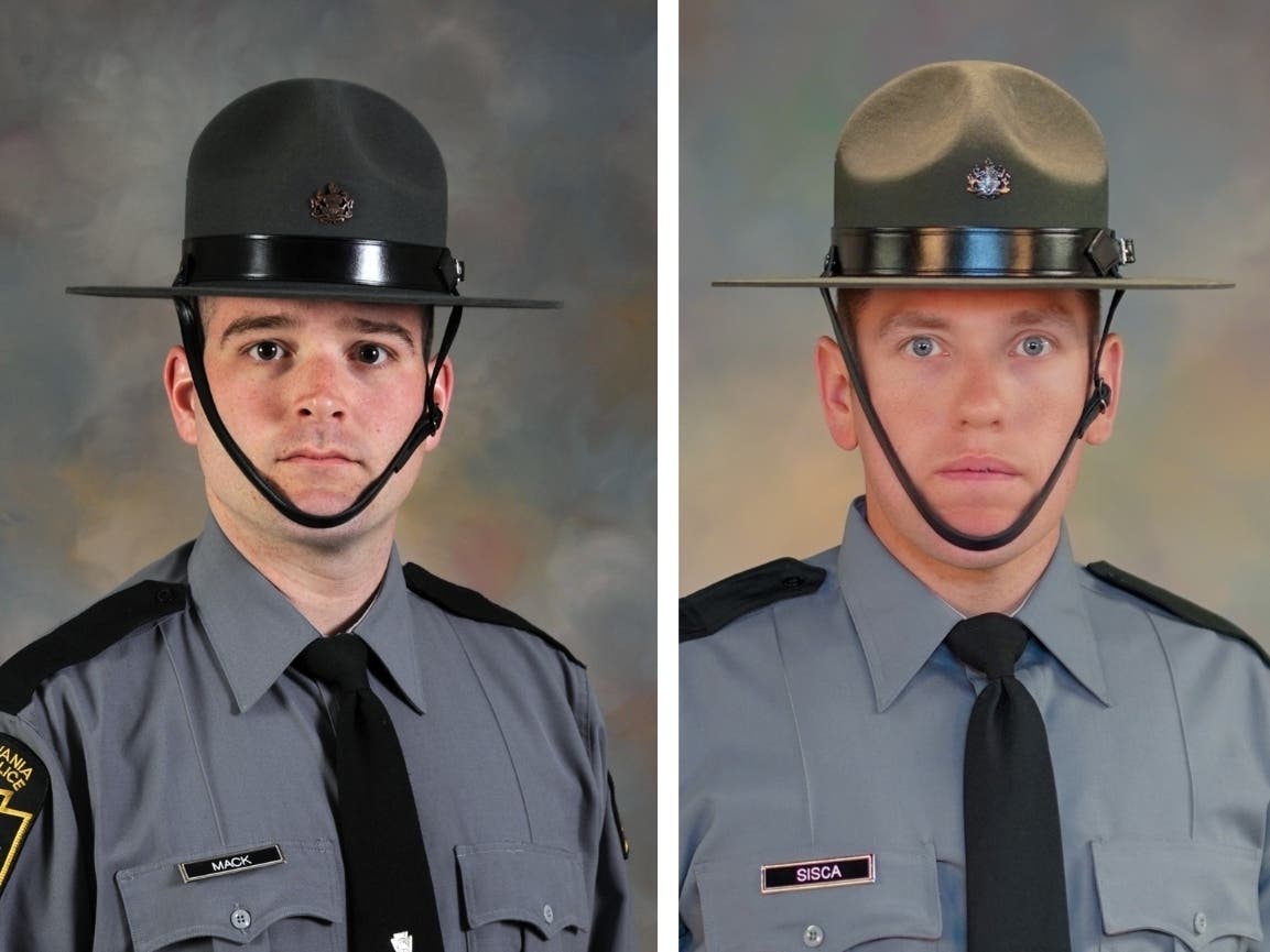 Pennsylvania State Police Troopers Martin Mack and Branden Sisca stopped the 21-year-old woman accused of striking and killing them for speeding minutes before the crash.