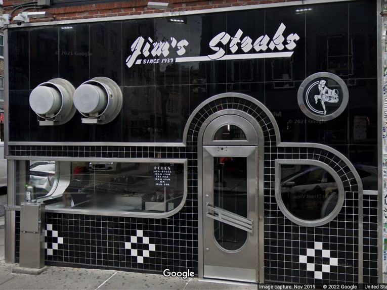 A fire broke out at Jim's Steaks on South Street Friday.