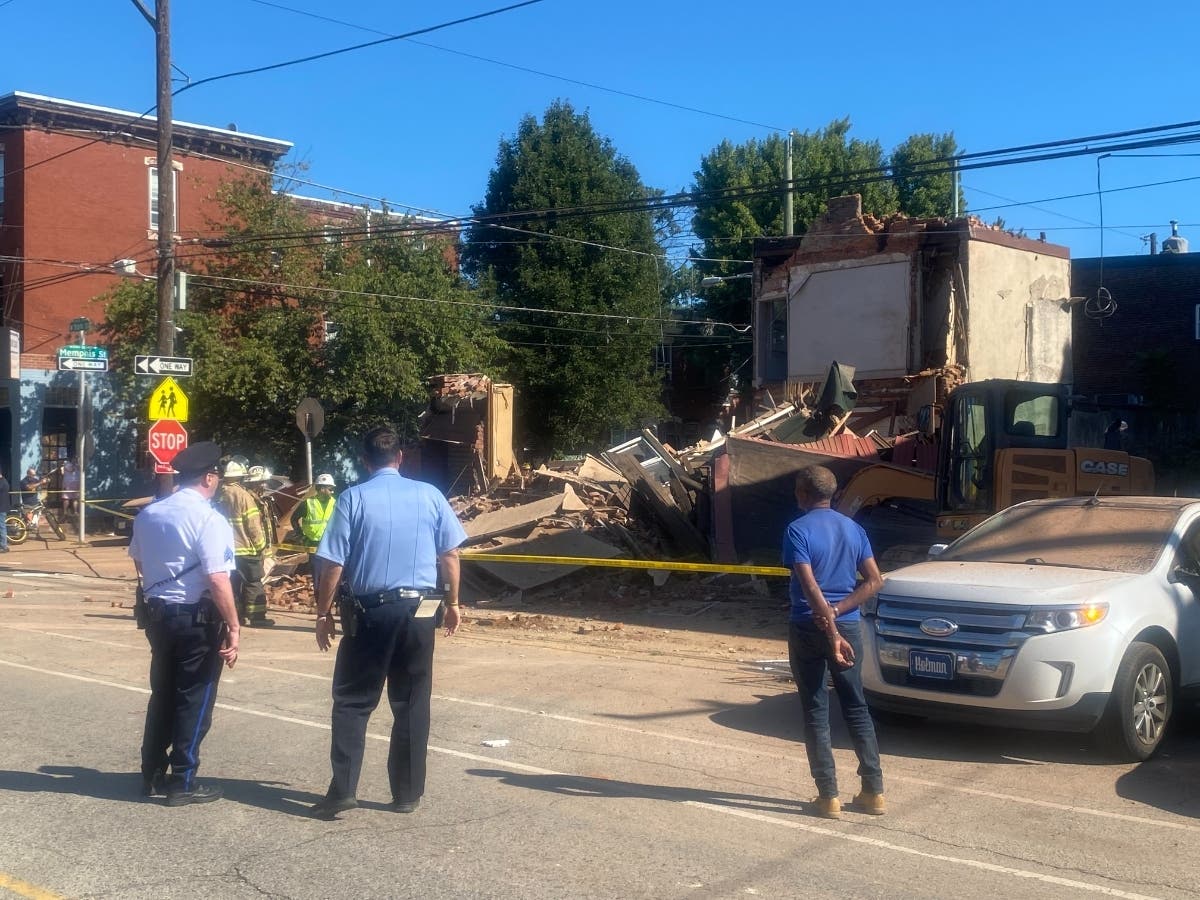 Key Pizza at 2329 E. York St​. Collapsed Wednesday morning.