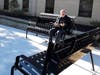 The new solar-powered benches allow residents to charge their mobile devices while sitting outside a library, providing a perfect complement to the already existing ability of residents to access the internet with outdoor Wi-Fi access.