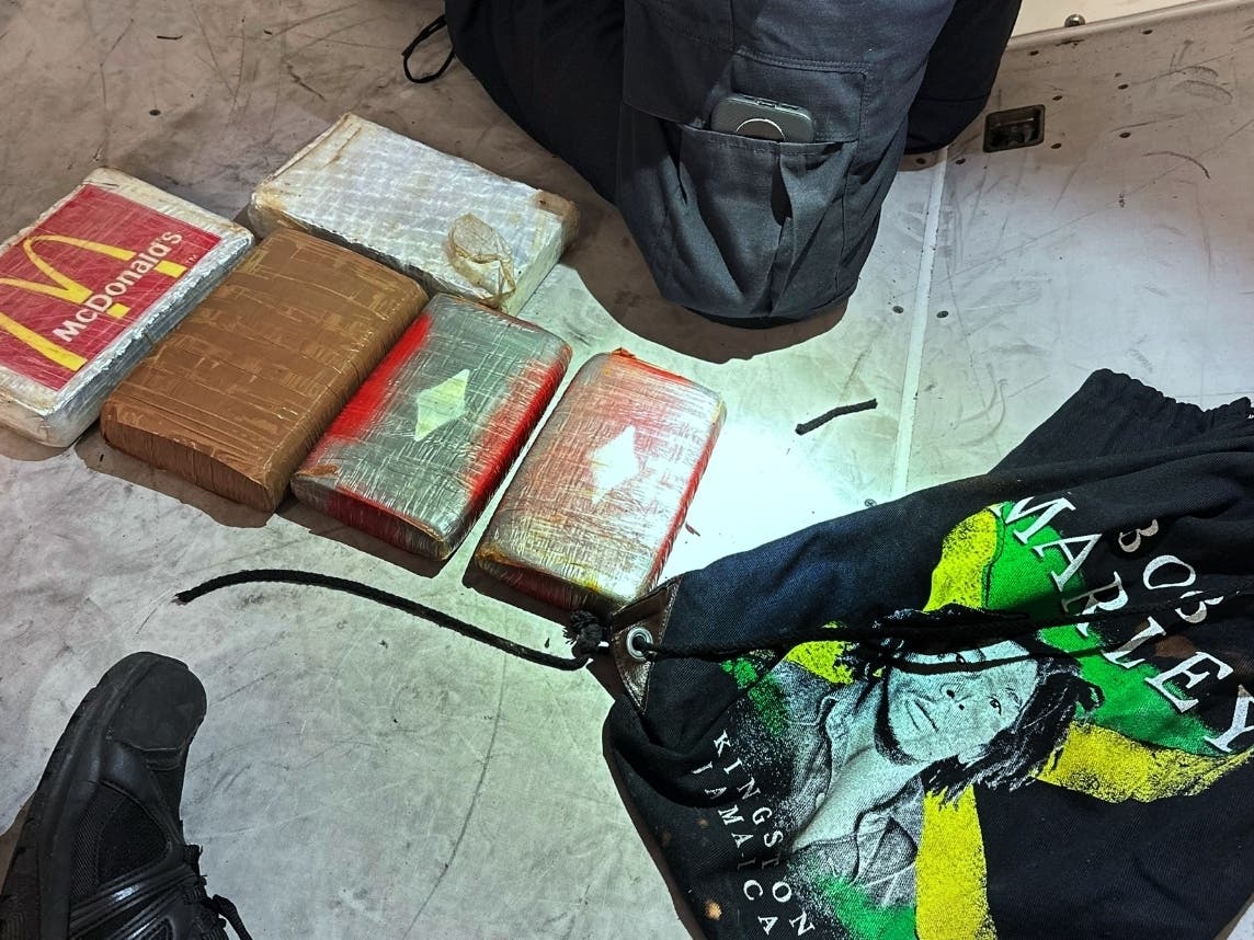 $400,000 worth of cocaine was found in a plane that arrived from Jamaica recently, authorities said.