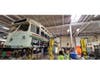 A 1947 SEPTA PCC II trolley under repair.