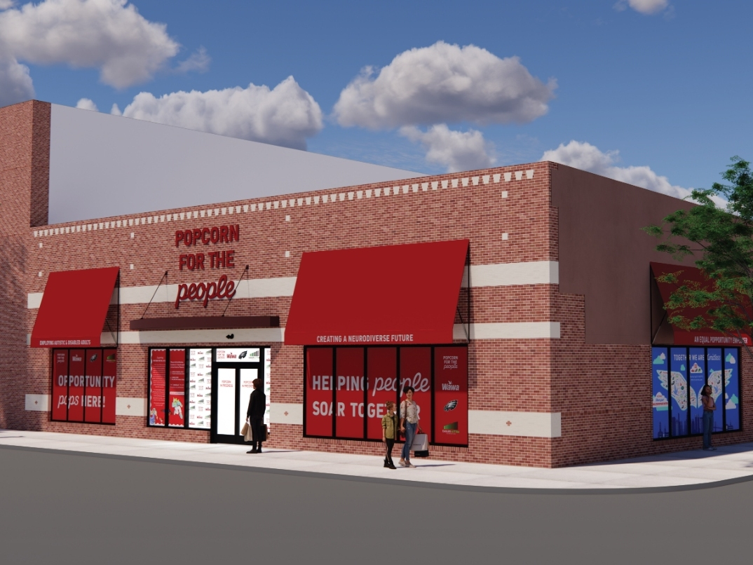 Wawa is transforming its former location at 9th and South streets into a facility for Popcorn for the People, which helps create career opportunities for people with autism spectrum disorder and other disabilities.