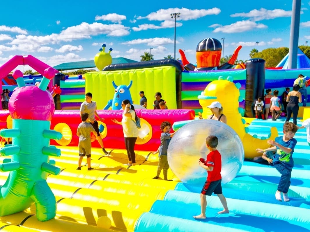 Tickets to play in the four, huge inflatable attractions start at $22.