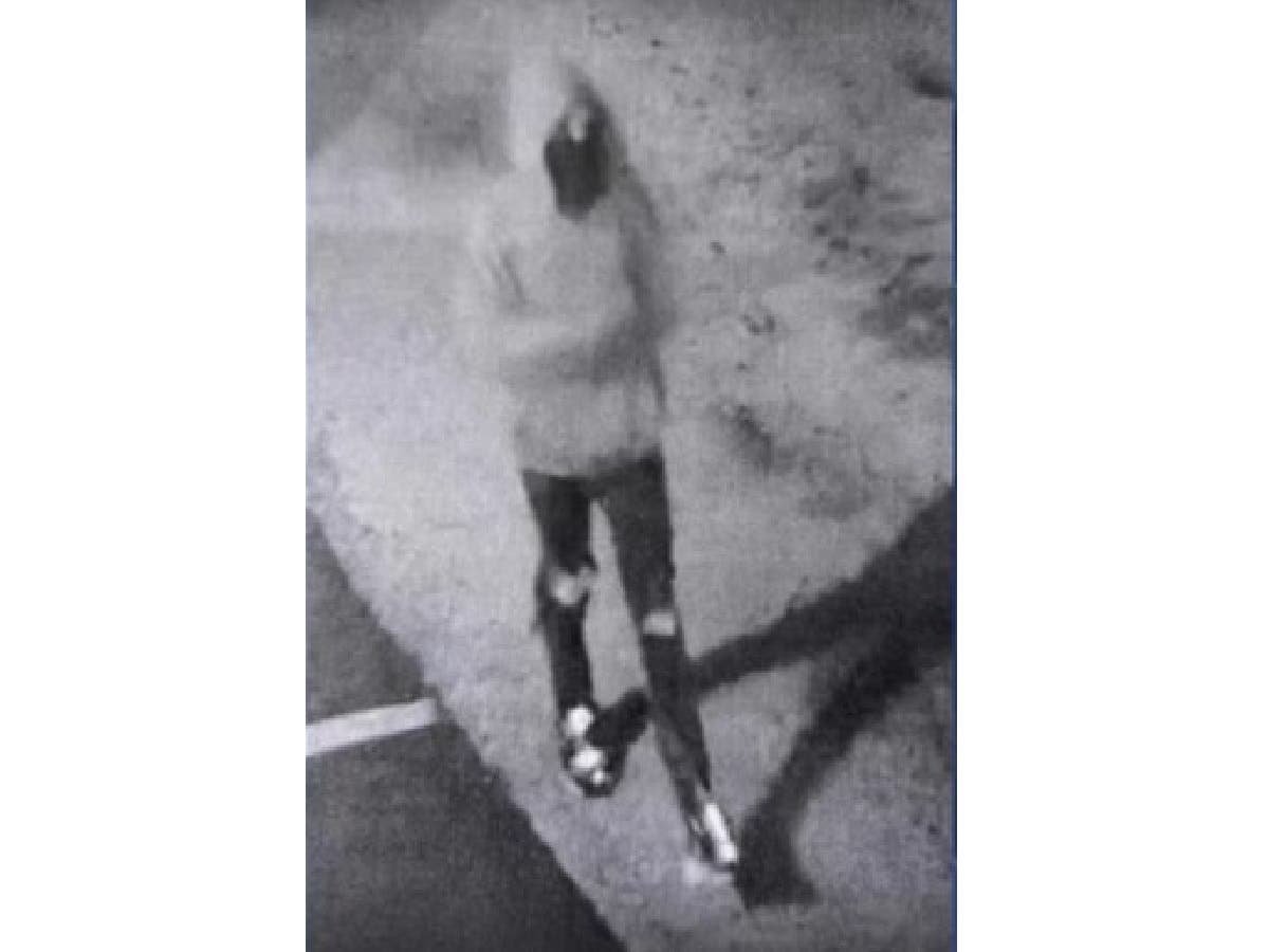 Police said the person seen here is sought in connection with Sunday's deadly shooting outside a Delaware County mosque.