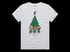 Lane Johnson, Jordan Mailata, and Jason Kelce in the style of "Peanuts" on the new "A Philly Special Christmas Special" merchandise.