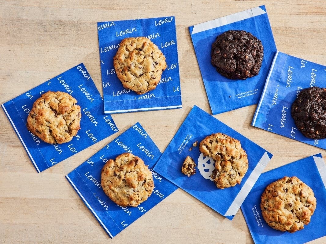 Levain Rittenhouse will offer the brand’s six classic flavors, including Chocolate Chip Walnut, Dark Chocolate Chocolate Chip, Oatmeal Raisin, Dark Chocolate Peanut Butter Chip, and more.