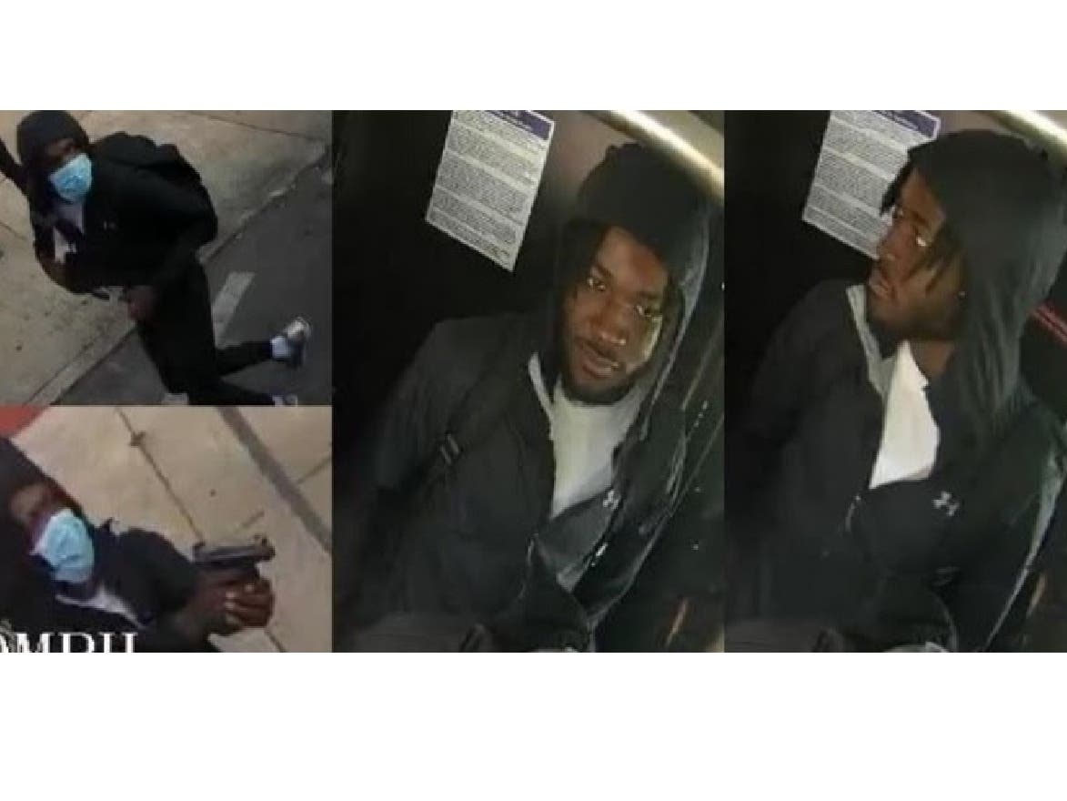 The suspect is described as a black man with a medium build, medium brown complexion, shoulder-length dreadlocks, and a light beard. He is considered armed and dangerous.