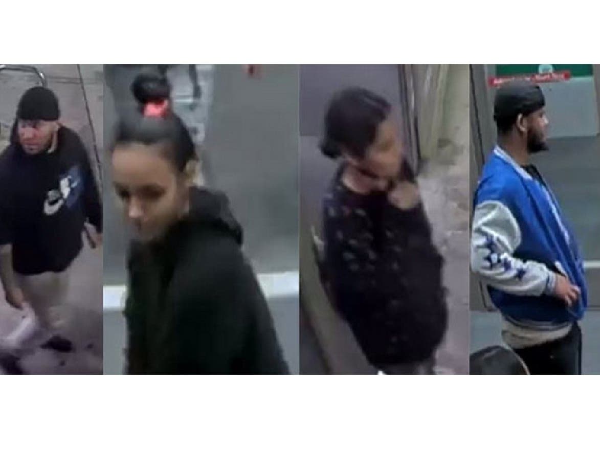 The four people here are sought in connection with the theft of a dog at a Philadelphia Target store on Oct. 28.