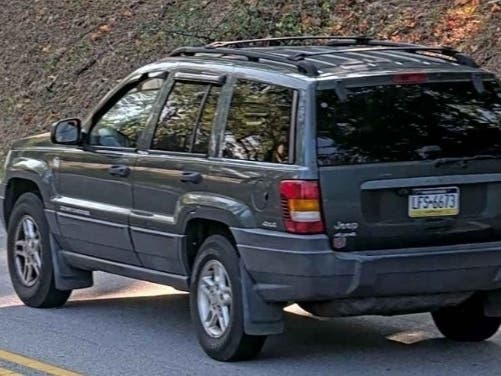 Authorities said the Jeep Cherokee seen here was stolen in the deadly weekend home invasion. While investigators have named Kelvin Roberts, 42, of Philadelphia, as a suspect, they believe at least one other person was involved and drove this vehicle.