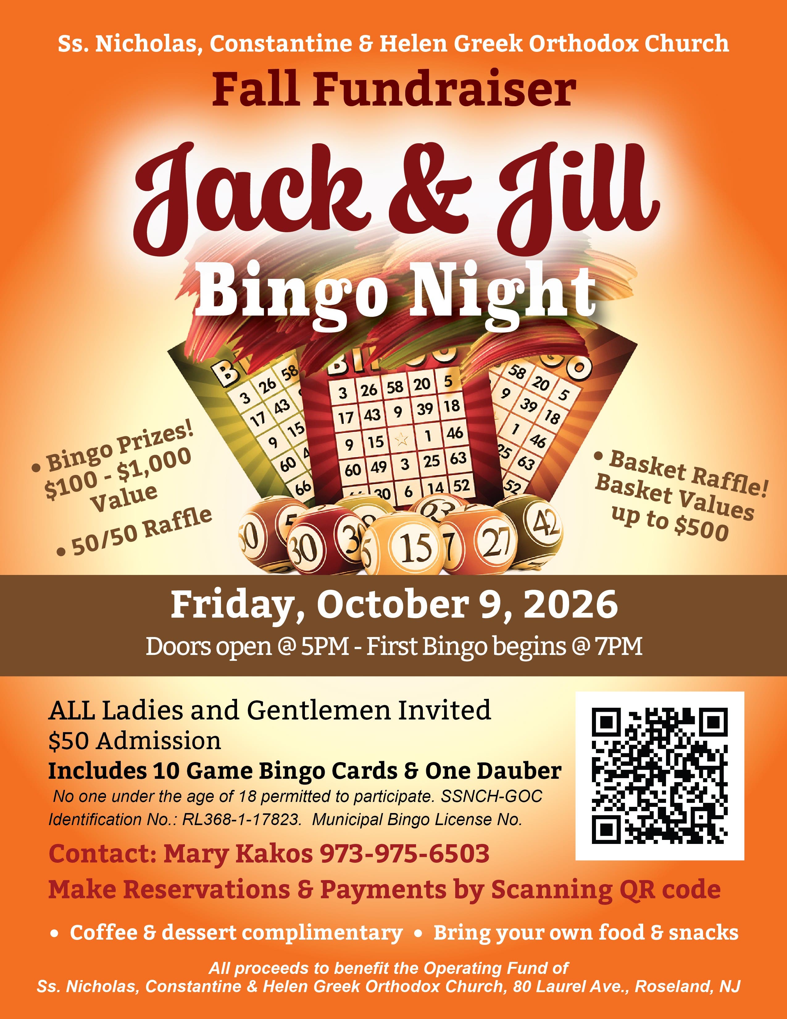 Jack & Jill Bingo Night