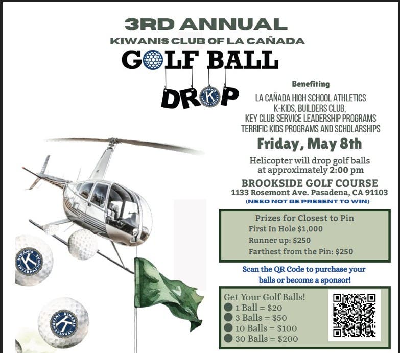 Kiwanis Club of La Cañada's 3rd Annual Golf Ball Drop